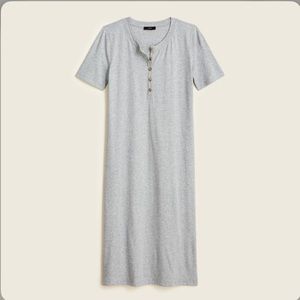 NWT J. Crew Women's Midi Henley Knit T-Shirt Dress